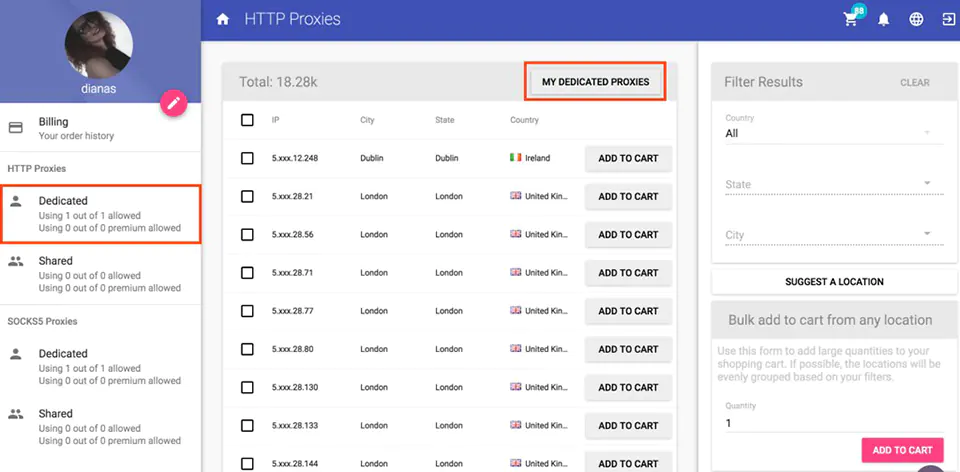 Step 2 to add your own IP to IP manager screenshot