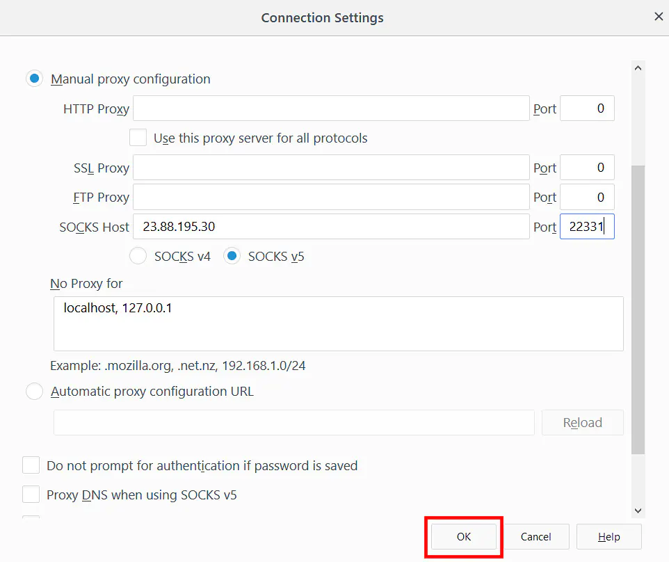 Socks5 Firefox Save